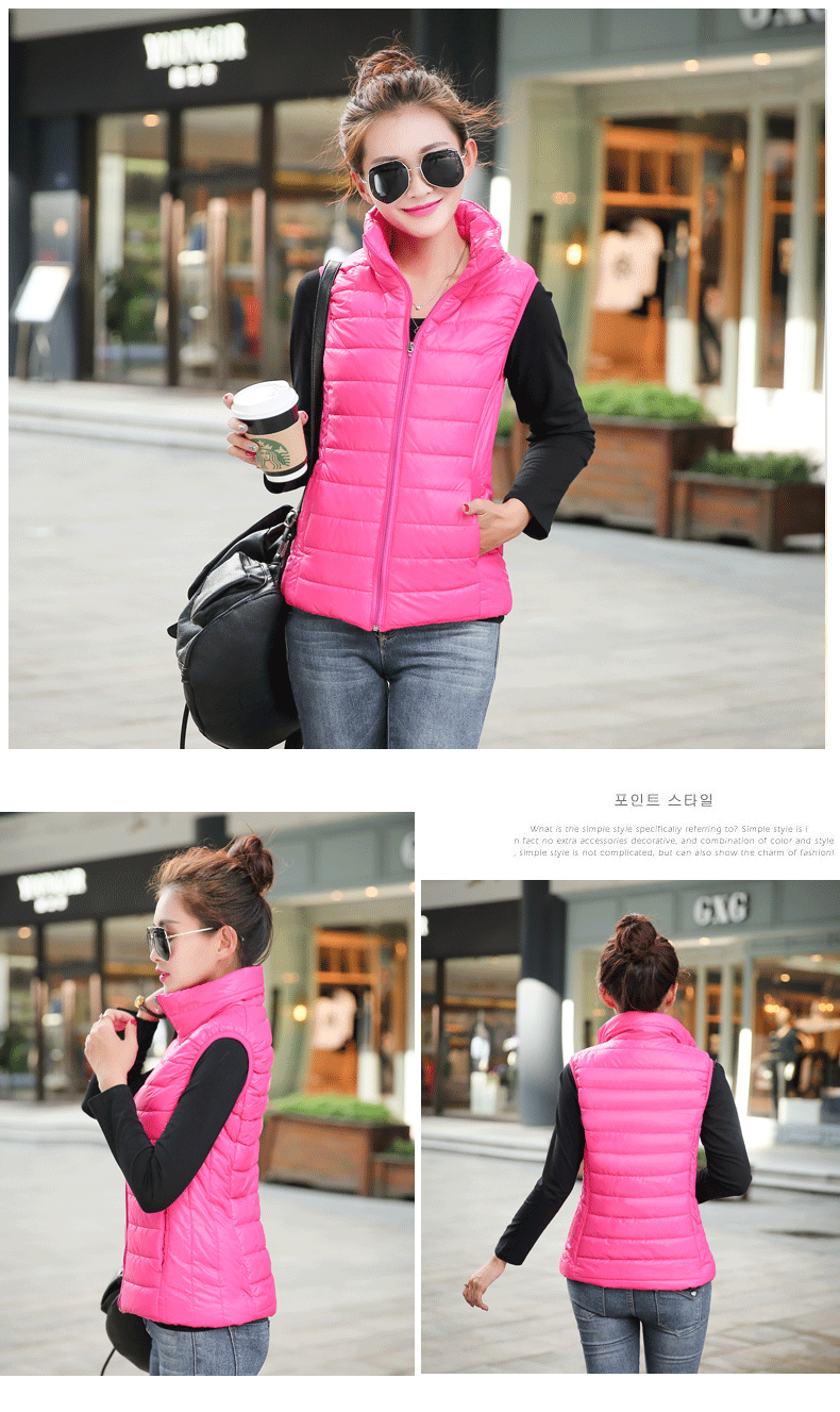 Lời nói đầu mùa thu 2017 mùa thu và mùa đông mới của Hàn Quốc cotton vest Slim bông nhỏ áo khoác vest jacket vest phụ nữ ngắn áo blazer nữ