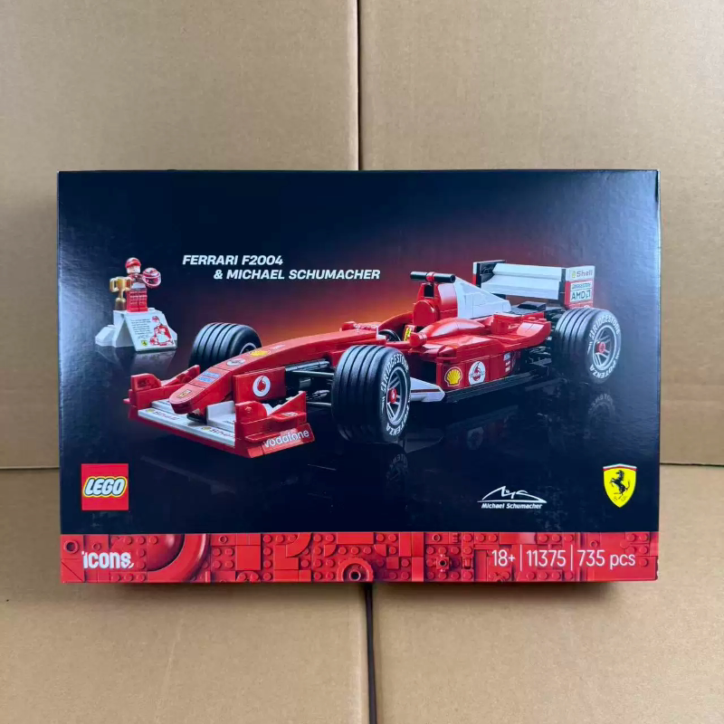 Lego Icons Series 11375 Ferrari F2004 and Michael Schumacher Racing Car Building Block Toys