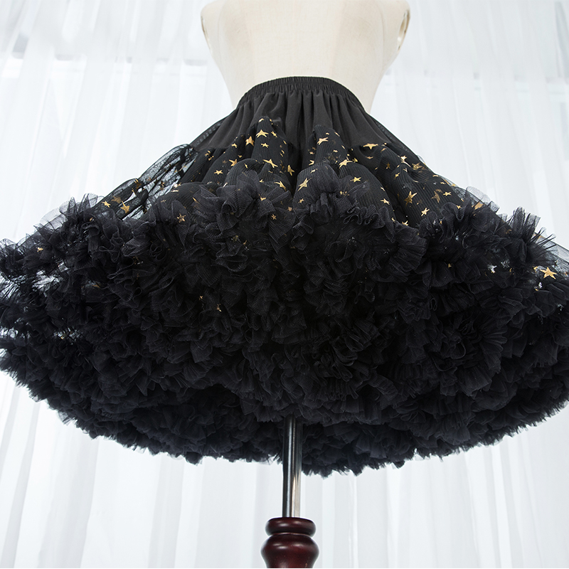 Skirt propped Lolita Lolita Star Feather Cloud Marshmallow Short Skirt Super Puff Violent Boneless Soft Gauze Petticoat