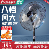 Jinling commercial high-power electric fan 18-inch luxury strong air volume aluminum leaf floor fan household industrial plant