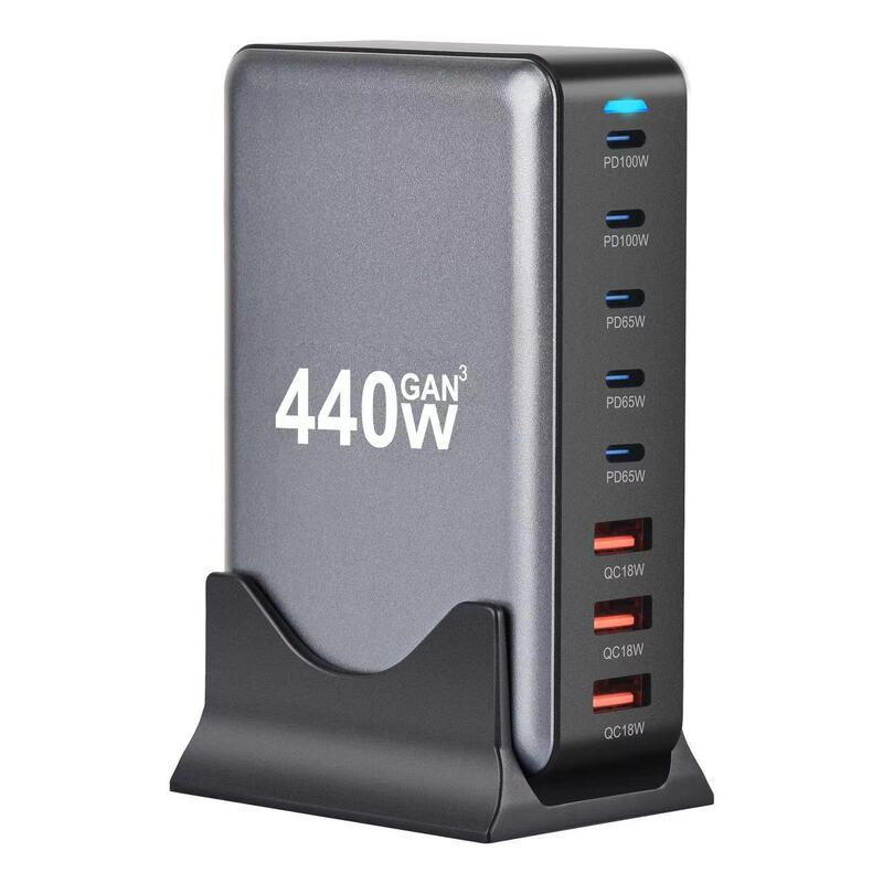Gallium Nitride Charger Multi-Port USB Fast Charging Pd100W High-Power 320W Desktop Charging Station Flash Charging Dock Suitable