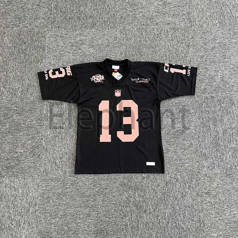 Synaorchy High Street No. 13 Jersey Short-Sleeved Mesh Breathable Rugby Basketball T-Shirt Sports Half-Sleeve Trendy Synaorchy High Street No. 13 Jersey Short-Sleeved Mesh Breathable Rugby Basketball T-Shirt Sports Half-Sleeve Trendy