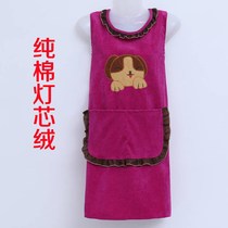 Pre-sale cotton corduroy apron fashion cute kitchen home work coat