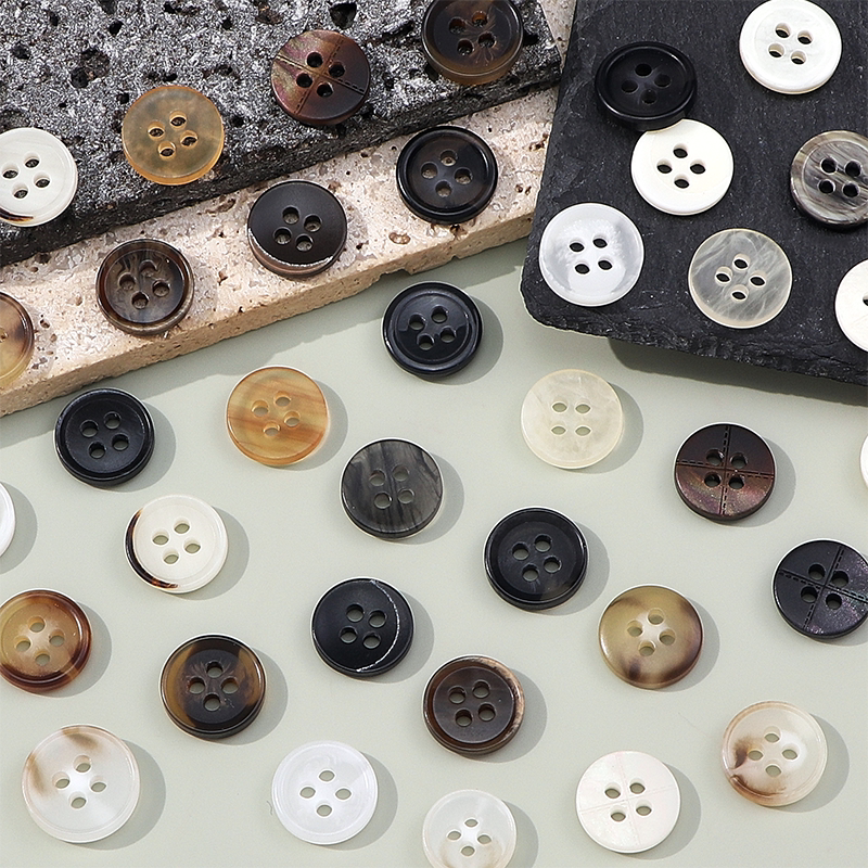 High-End Resin Shirt Round Buttons for Men, Women, and Children, Suitable for Knitwear, Cardigans, Sweaters, Shirts, and Suits