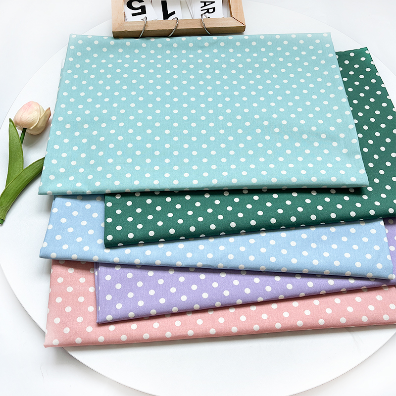 Polka Dot Digital Printed Fabric 40 Count Cotton Poplin Fabric Clothing Jacket Shirt Dress Handmade DIY Polka Dot Digital Printed Fabric 40 Count Cotton Poplin Fabric Clothing Jacket Shirt Dress Handmade DIY