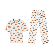 Ubras likeuu childrens home clothes are comfortable and breathable home short-sleeved suits for boys and girls with basic full print