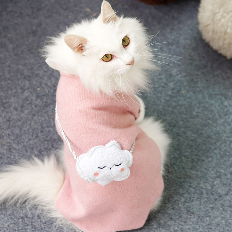 Netred kitten kitten clothes lovely autumn and winter clothes thickened warm, hairless kitten pet cat to prevent Mao autumn winter