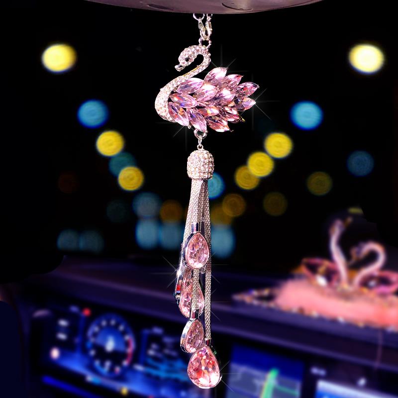 Car pendant goddess net red small pendant car creative car accessories car crystal swan personality cute
