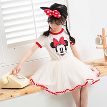 Girls Minnie dress little girl Summer new skirt cotton puffy gauze cartoon princess dress 2-6-8 years old 5
