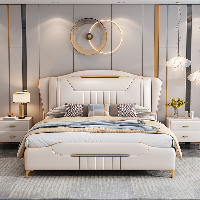 Кровать Sopdi SPD-86270 кожаная с хранением