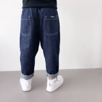 ENOCHBABY Spring and Autumn and Winter New Japanese boy jeans boy and girl pure cotton soft and pants