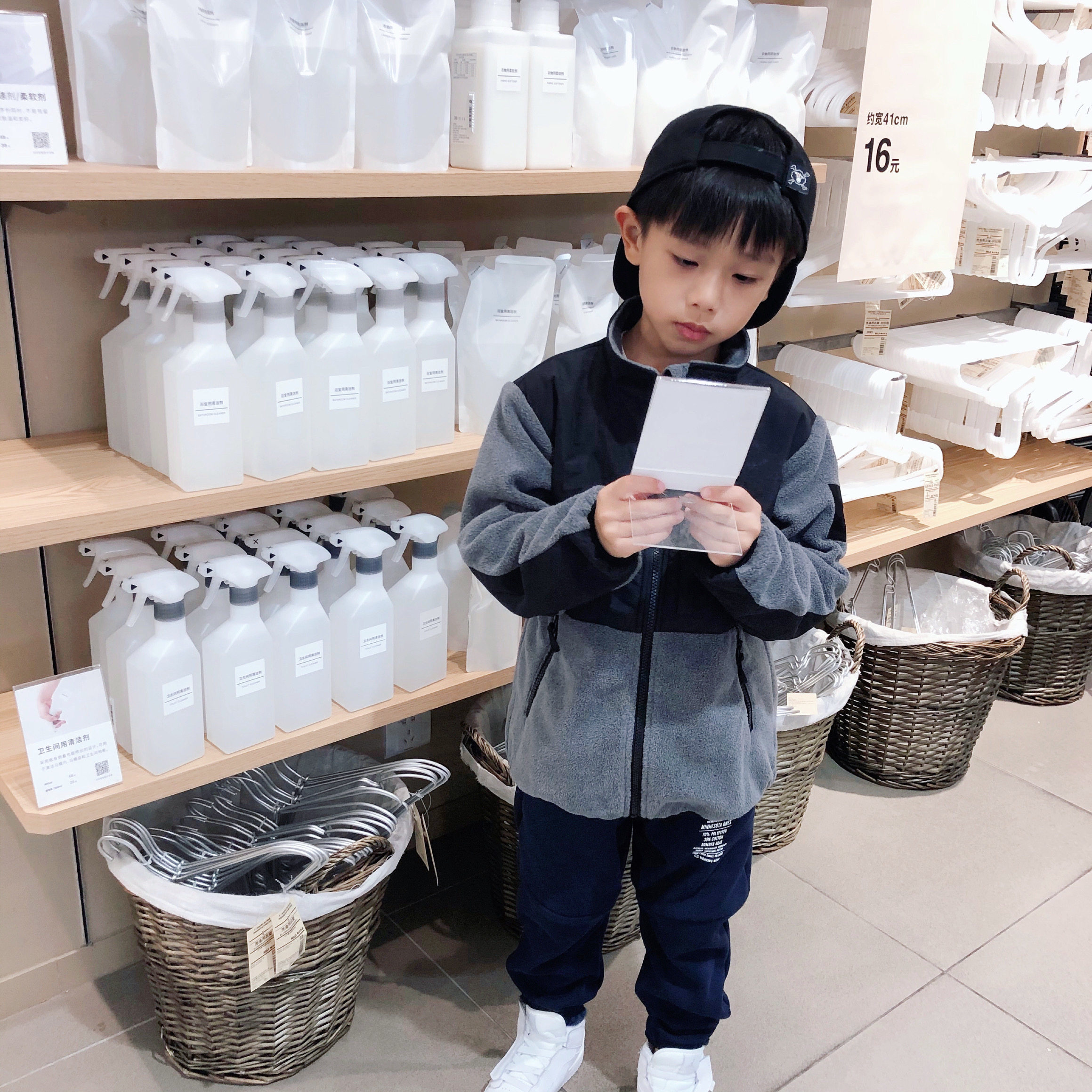 ENOCHBABY boys thick coat 22 spring autumn winter new Japanese children's polar fleece top cardigan winter