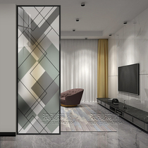 Simple modern art glass screen living room entrance hall frosted tempered light translucent light luxury bathroom partition wall