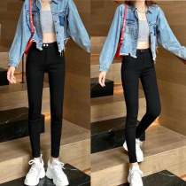 20 new Korea Dongdaemun AUTH NN beating bottom pants 100 hitch lap slim gush elastic small foot pants magic pants female