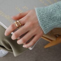 New Korean Dongdaemun noii Korean version simple personality adjustable Japanese net red ring female ring tide