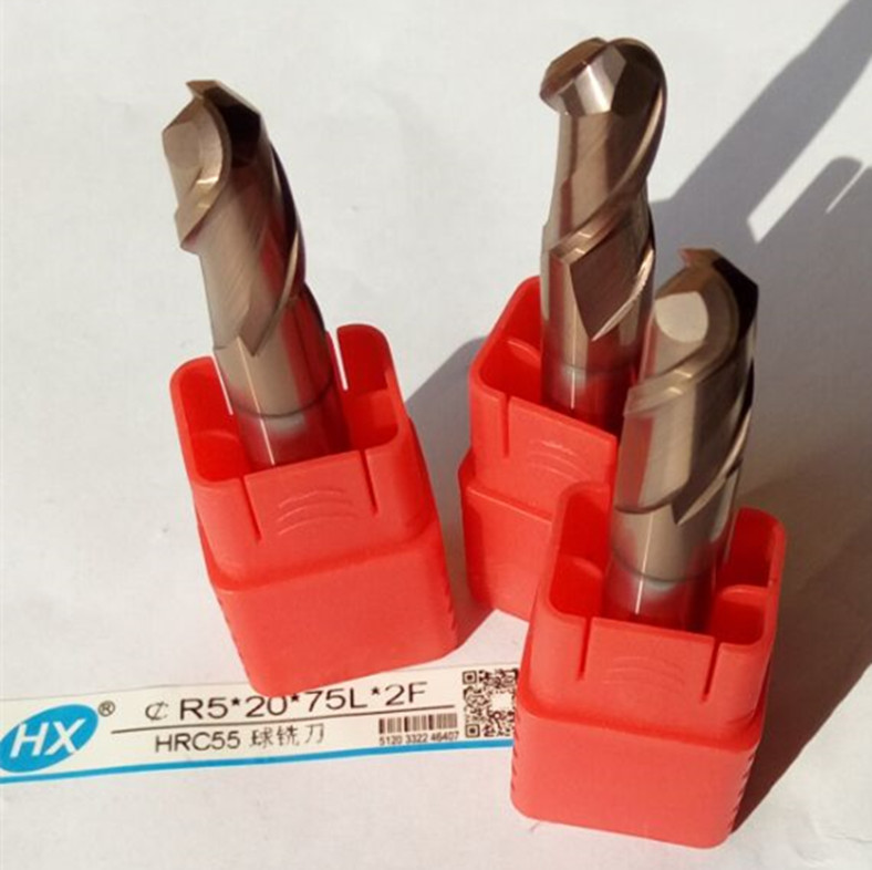 Dao phay bóng mở rộng hợp kim Vonfram thép cắt hình cầu 55 độ R0.5-r10 Dụng cụ cắt CNC hai lưỡi tròn mũi khoan bê tông 4 cạnh
