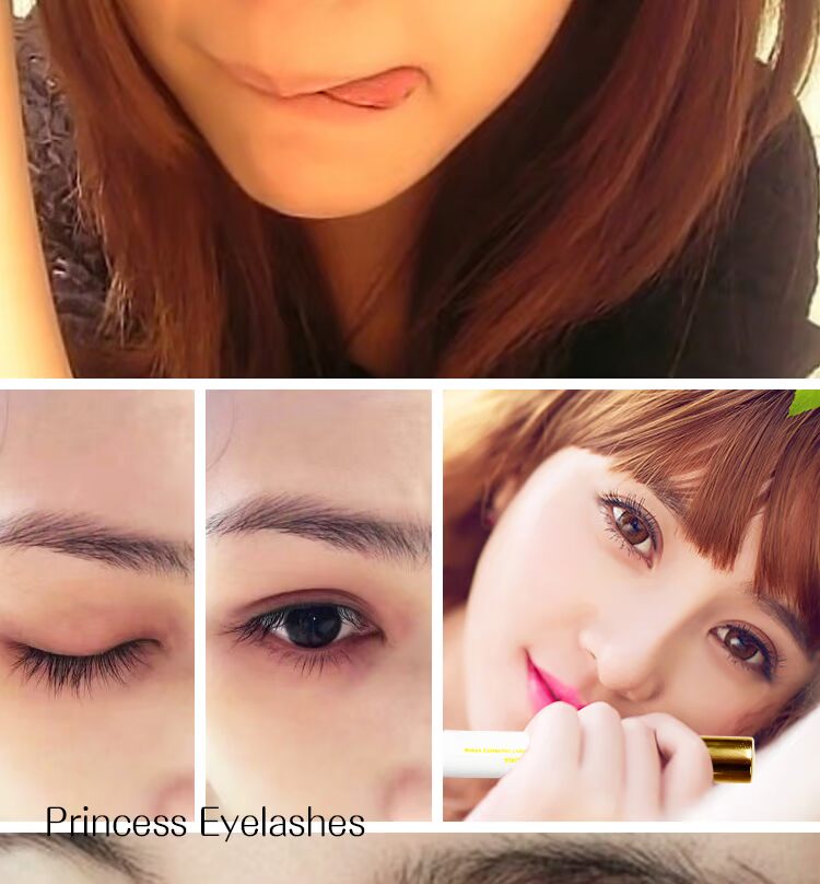 Princess Lông mi Tăng trưởng Chất lỏng Thực vật Slim Dày Curling Ointment Lông mi Tăng trưởng Đàn ông và Phụ nữ Chính hãng dầu dừa chuốt mi