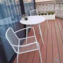 Outdoor patio table and chair combination waterproof sunscreen Nordic leisure iron furniture garden outdoor rot balcony terrace