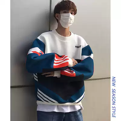 Sweater men's tide ins hip-hop long-sleeved port wind jacket couple net red cec lazy wind bf top loose les handsome T