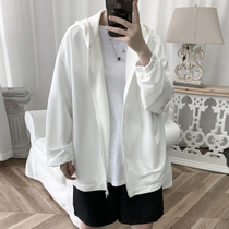 Coat mens summer Thin Ice Silk sunscreen clothes couple knit cardigan air-conditioning shirt ultra-thin light and breathable Tide brand
