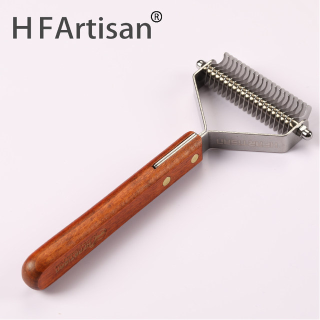 HFArtisan dog shaver, medium and large dog knotting comb, pet cat lint removal rake comb, floating hair comb