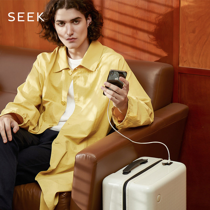 Italian original design SEEK rechargeable tray trolley suitcase female 20 inch suitcase male 24 inch