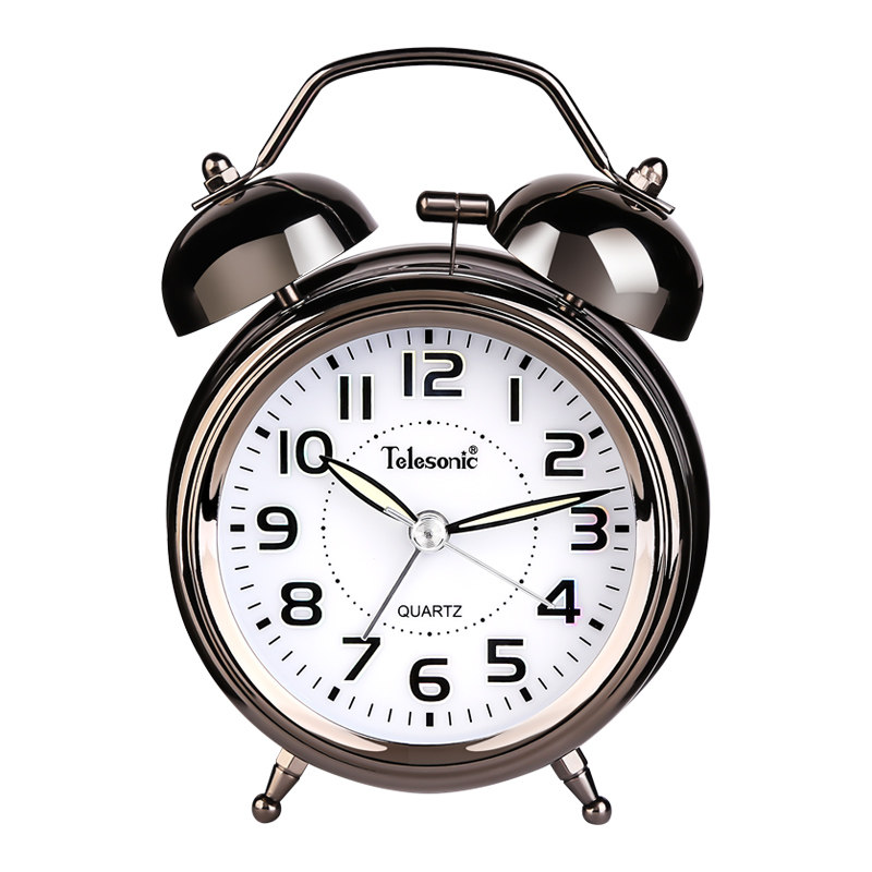 Uranus Alarm Clock Students use boys and girls alarm clock creative mute bedside simple cute metal children's small alarm clock