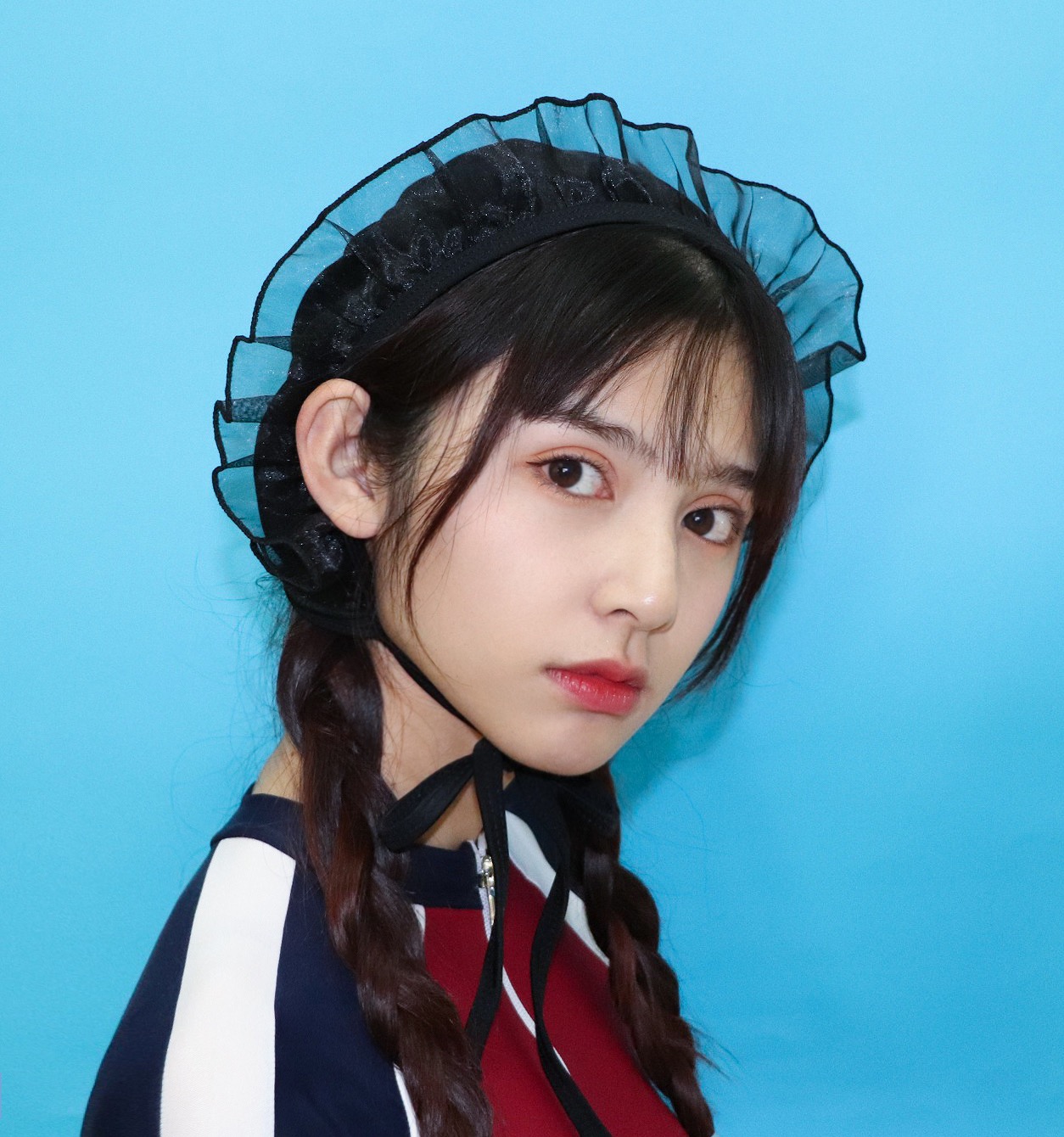 Drinking water lace cloth swimming cap black lace mesh Japanese adult children's hot spring swimming cap comfortable and not tight head