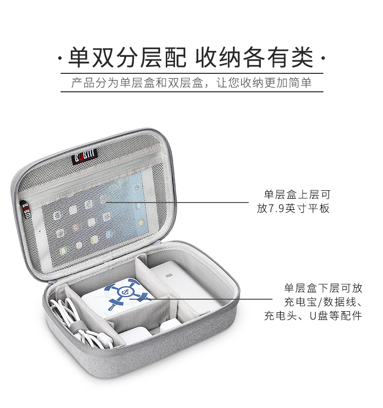 Dòng dữ liệu lưu trữ kỹ thuật số túi sạc chuột di động túi chống sốc dây phụ kiện gói điện thoại di động đĩa cứng sạc bảo vệ hộp bảo vệ vỏ cứng đa chức năng sản phẩm điện tử phân loại túi - Lưu trữ cho sản phẩm kỹ thuật số túi đựng galaxy buds plus