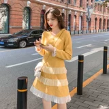 Осеннее приталенное платье, корсет, лонгслив, демисезонная юбка, подходит для подростков