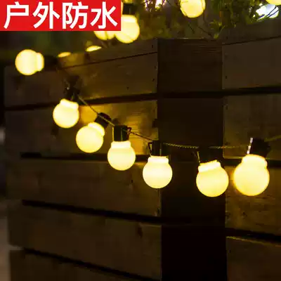 Outdoor waterproof solar decorative light layout creative wedding led lantern flashing light string star light small bulb