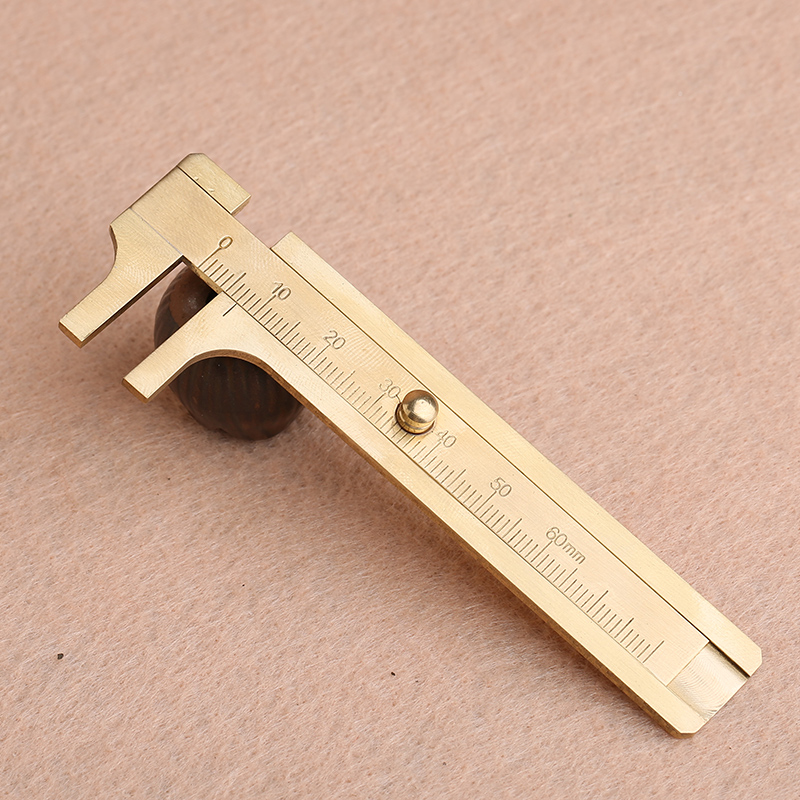 Text Play Brass Calliper Mini Brass Cruise scale Ruler Full Bronze Small Calliper Scale Cruise gauge Ruler Star Moon Diamond Measuring Tool