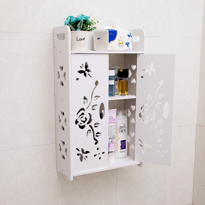 Makeup Room Bathroom Shelve Toilet Free to punch suction wall-mounted wall multilayer washing cabinet kitchen containing hanging rack