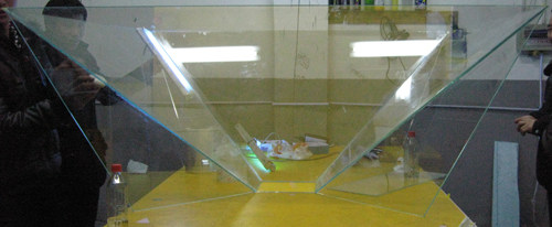 0 8 m 8 m positive (inverted) pyramid 360 degrees Imaging Pyramid naked eye 3D holographic pyramid price