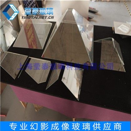 Holographic display cabinet Phantom medium naked eye 3D four-sided imaging pyramid processing high transparent glass manufacturers