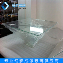 Holographic projection display cabinet Coated glass Phantom imaging glass factory direct holographic glass pyramid type