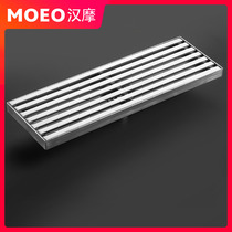 Hanmo balcony bathroom 304 stainless steel deodorant super thick floor drain toilet long large displacement porous floor leak cover