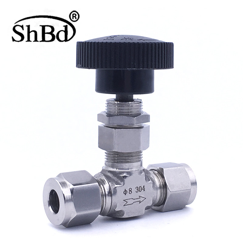 Sleeve needle valve SUS304 stainless steel stop valve Regulating valve Flow control needle valve 3 4 6 8 10 12