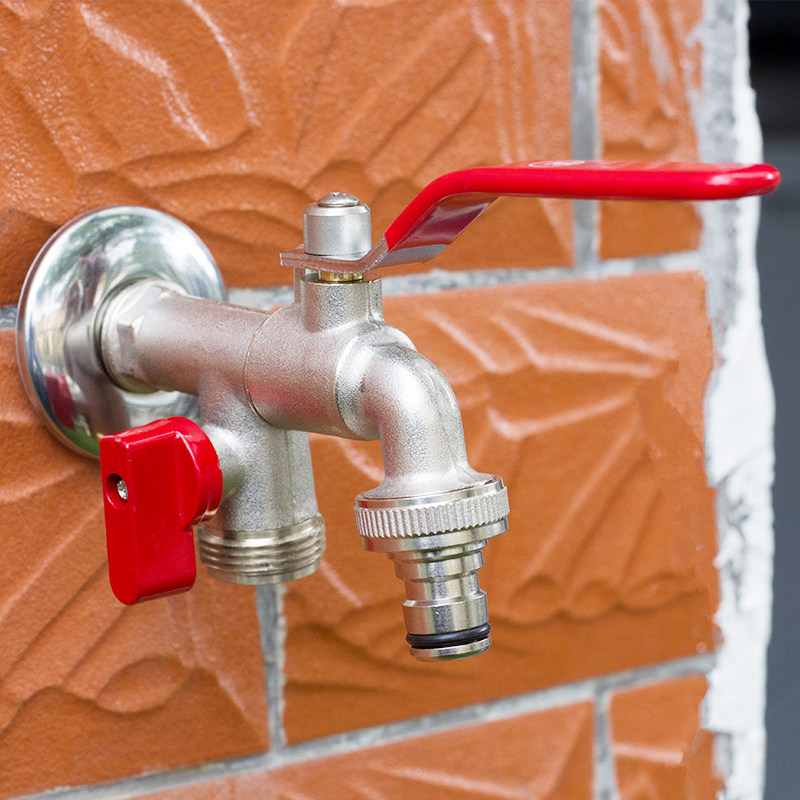 4 point faucet single cold all copper thickened outdoor antifreeze outdoor garden balcony nozzle washing machine faucet