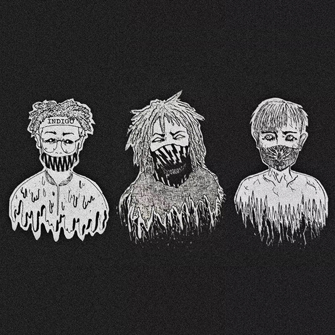 Dark Blue Children x Food Fishing Co-branded Personalized Mask Windproof and Sandproof Mask Face Covering Mask