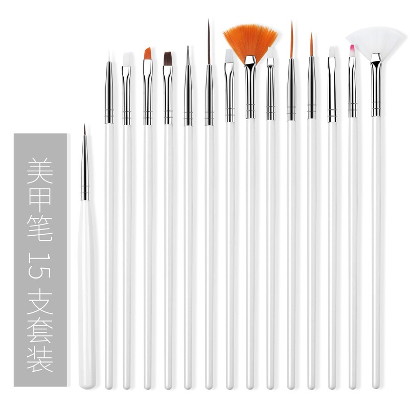Nail Art Painting Pens, Nail Brush Tools, Phototherapy Pens, Carving Pens, Nail Brush Pens, 15-Piece Nail Brush Set