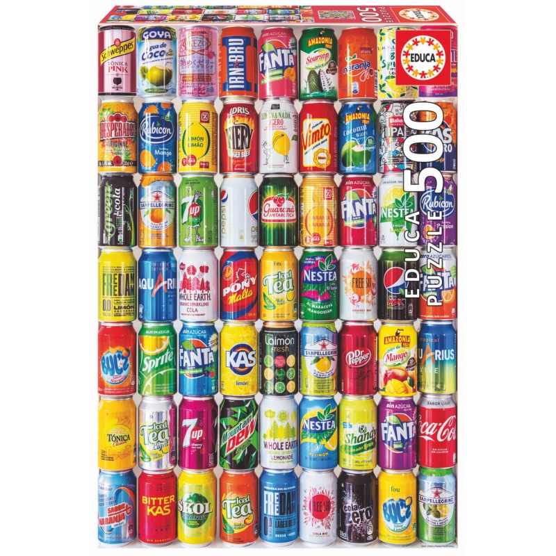 Spain Educa Imported Puzzle Adult 18447 Coke Can Beverage Can 500 Pieces Educational Toys New