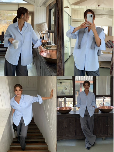 Белая дизайнерская рубашка, свободный крой, в корейском стиле, тренд сезона