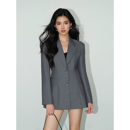 Черный корсет, приталенный пиджак классического кроя, в корейском стиле, изысканный стиль, яркий броский стиль