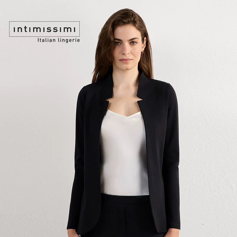 Женский casual модный кардиган Intimissimi многоцветный хлопковый для повседневной носки, длинный рукав, CL139C