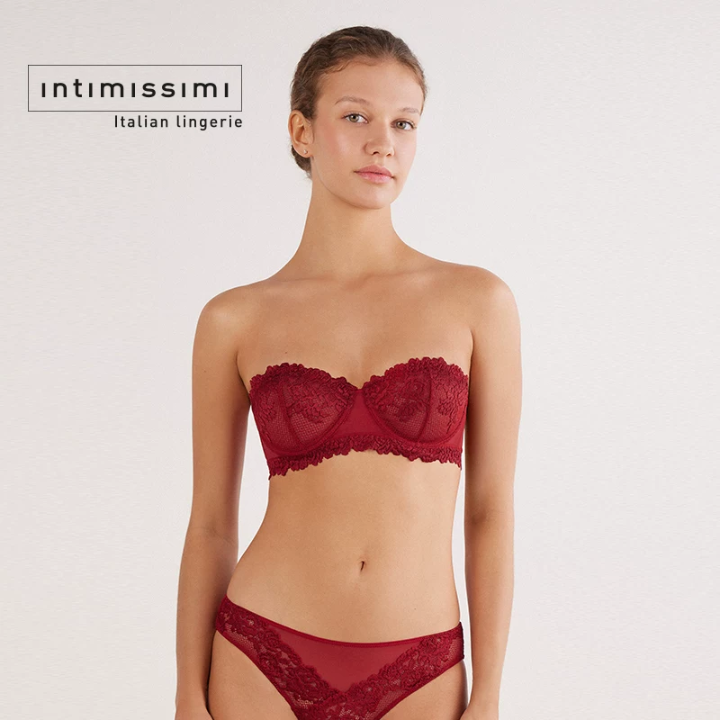 Деликатное цветочное кружево Intimissimi без вкладышей бюстгальтер bandeau RB1294F
