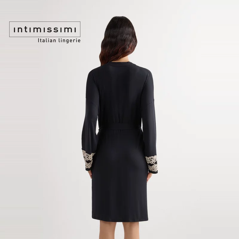 Intimissimi женский модный, элегантный и удобный кружевной длинный ночной халат PV1294M