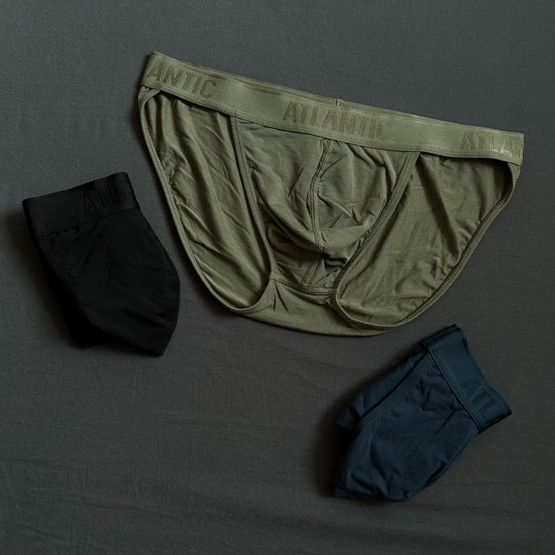High-Cut Triangle Low-Rise Modal Men's Underwear with Large U Pouch, Breathable and Highly Elastic Sports Briefs, European Classic Brand