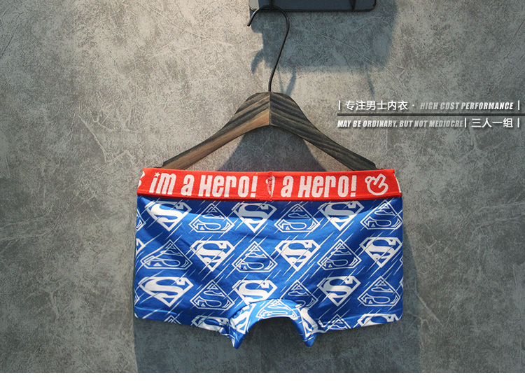 Marvel nam boxer tóm tắt phim hoạt hình in ấn Superman Batman cotton đích thực các cặp vợ chồng bốn góc túi quần