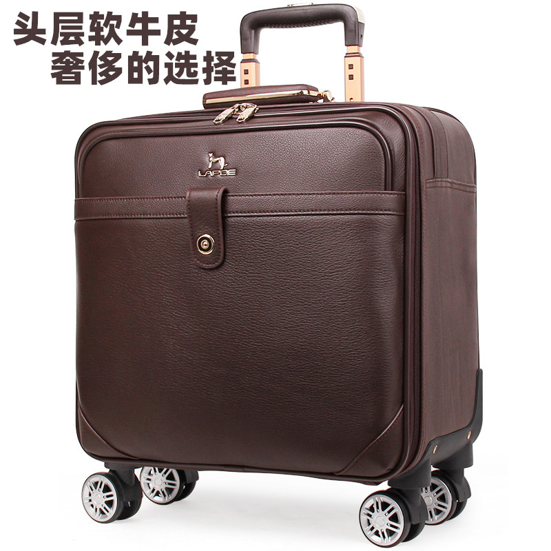 Cheetah Dermis Llever Box Universal Wheels 20 Inch Suitcase Men And Women Password Box Den Case 16 Inch Suitcase Leather Case